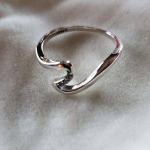 925 Stamped Sterling Silver Geometric promise ring